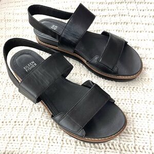 Eileen Fisher Platform Sandals Black Size 7